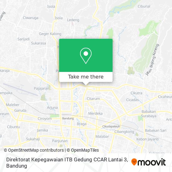 Direktorat Kepegawaian ITB Gedung CCAR Lantai 3 map