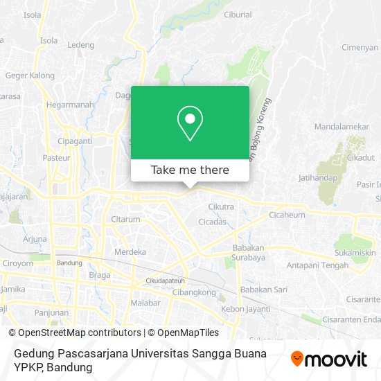 Gedung Pascasarjana Universitas Sangga Buana YPKP map