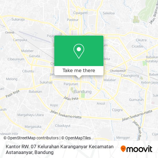 Kantor RW. 07 Kelurahan Karanganyar Kecamatan Astanaanyar map