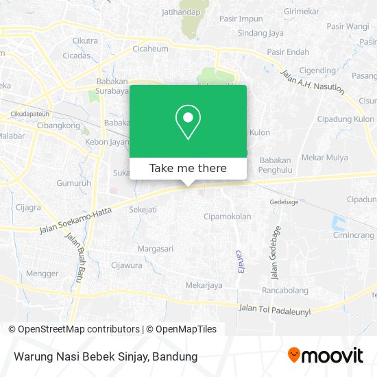 Warung Nasi Bebek Sinjay map