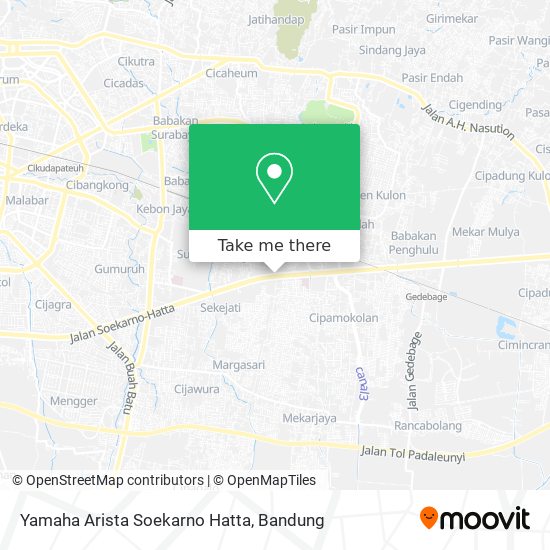 Yamaha Arista Soekarno Hatta map