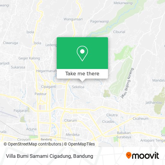 Villa Bumi Samami Cigadung map