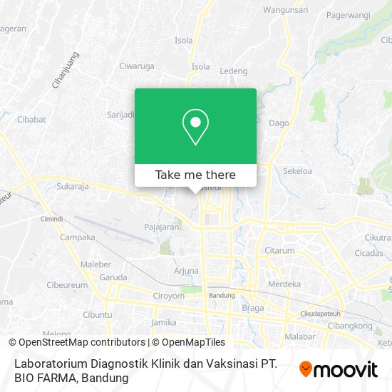 Laboratorium Diagnostik Klinik dan Vaksinasi PT. BIO FARMA map