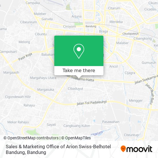 Sales & Marketing Office of Arion Swiss-Belhotel Bandung map
