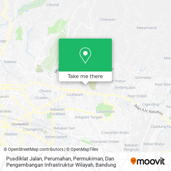 Pusdiklat Jalan, Perumahan, Permukiman, Dan Pengembangan Infrastruktur Wilayah map