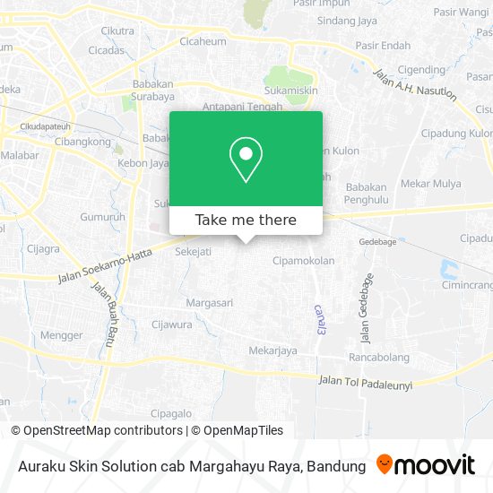 Auraku Skin Solution cab Margahayu Raya map