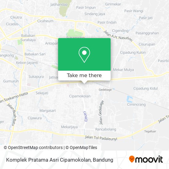 Komplek Pratama Asri Cipamokolan map