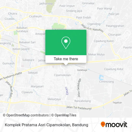 Komplek Pratama Asri Cipamokolan map