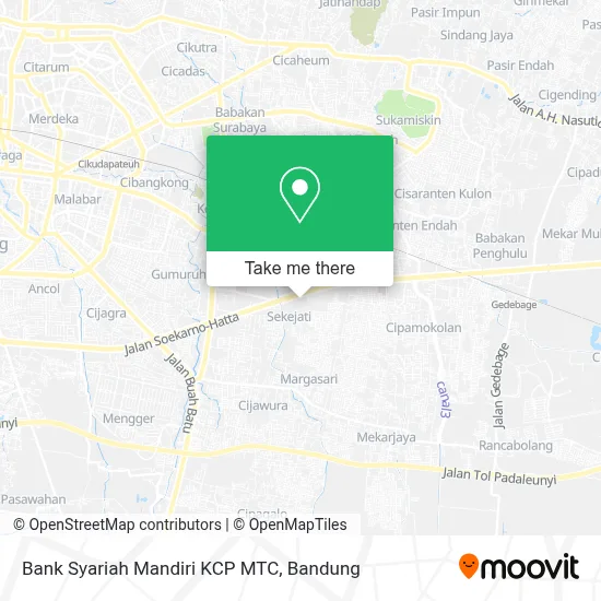 Bank Syariah Mandiri KCP MTC map