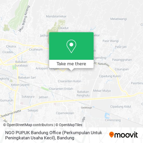 NGO PUPUK Bandung Office (Perkumpulan Untuk Peningkatan Usaha Kecil) map
