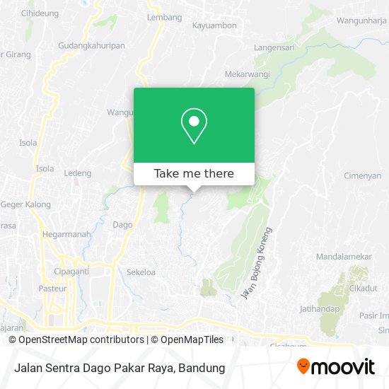 Jalan Sentra Dago Pakar Raya map