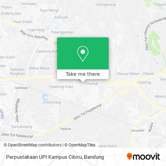 Perpustakaan UPI Kampus Cibiru map