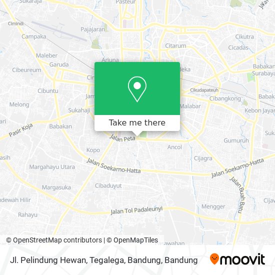 Jl. Pelindung Hewan, Tegalega, Bandung map