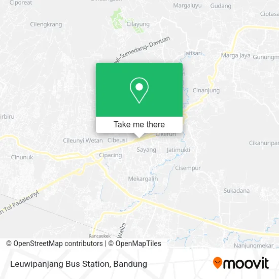 Leuwipanjang Bus Station map