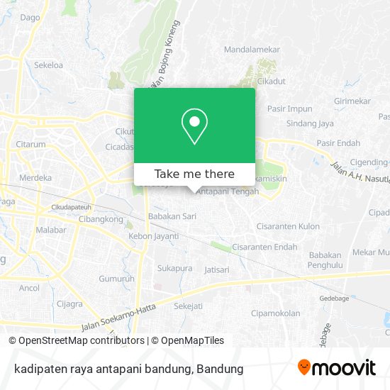 kadipaten raya antapani bandung map