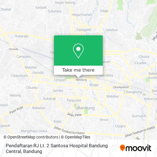 Pendaftaran RJ Lt. 2 Santosa Hospital Bandung Central map