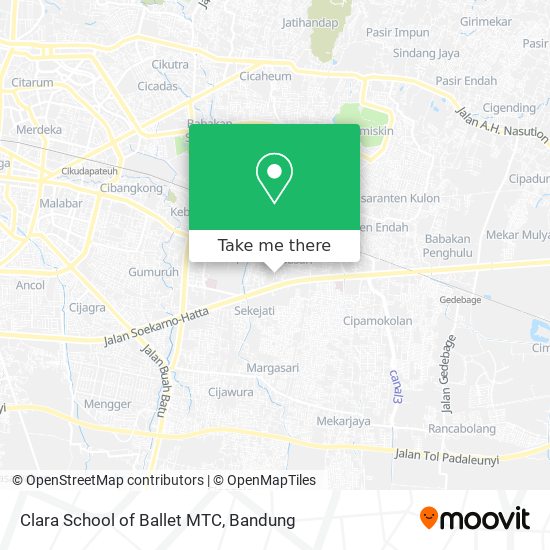 Clara School of Ballet MTC map