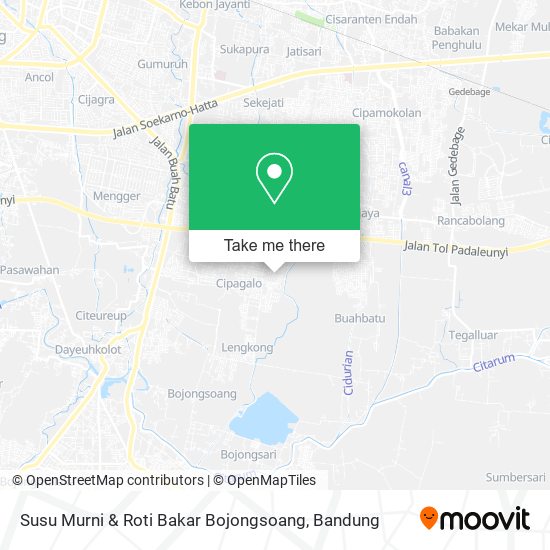 Susu Murni & Roti Bakar Bojongsoang map