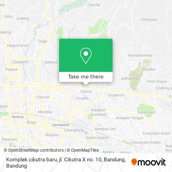 Komplek cikutra baru, jl. Cikutra X no. 10, Bandung map