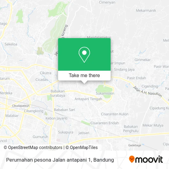 Perumahan pesona Jalan antapani 1 map
