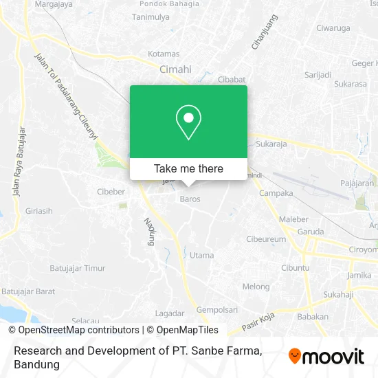 Research and Development of PT. Sanbe Farma map