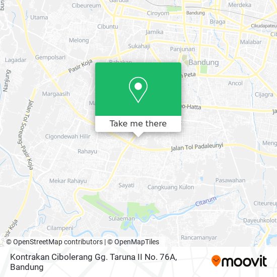 Kontrakan Cibolerang Gg. Taruna II No. 76A map