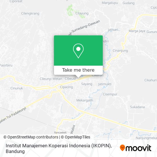 Institut Manajemen Koperasi Indonesia (IKOPIN) map