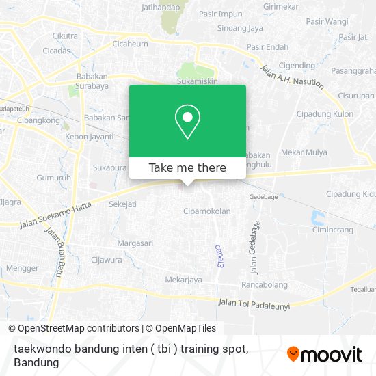 taekwondo bandung inten ( tbi ) training spot map