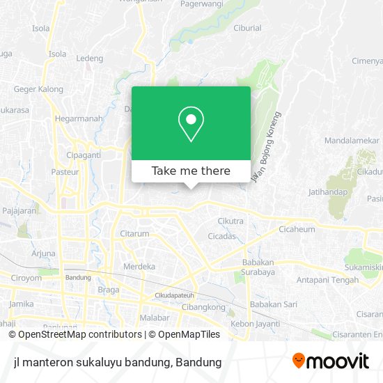 jl manteron sukaluyu bandung map