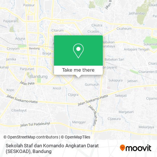 Sekolah Staf dan Komando Angkatan Darat (SESKOAD) map