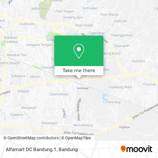 Alfamart DC Bandung 1 map