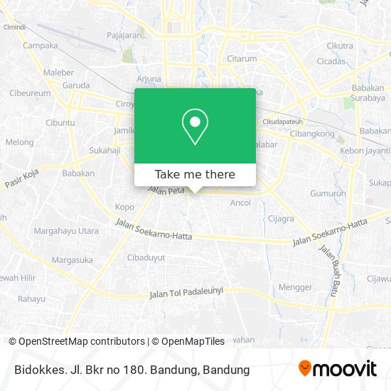 Bidokkes. Jl. Bkr no 180. Bandung map