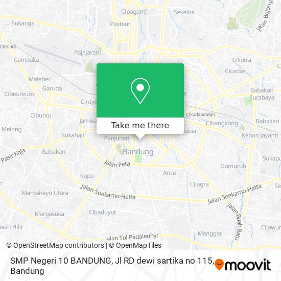 SMP Negeri 10 BANDUNG, Jl RD dewi sartika no 115 map