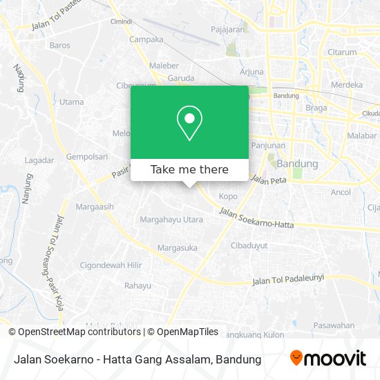 Jalan Soekarno - Hatta Gang Assalam map