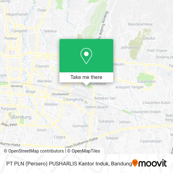 PT PLN (Persero) PUSHARLIS Kantor Induk map