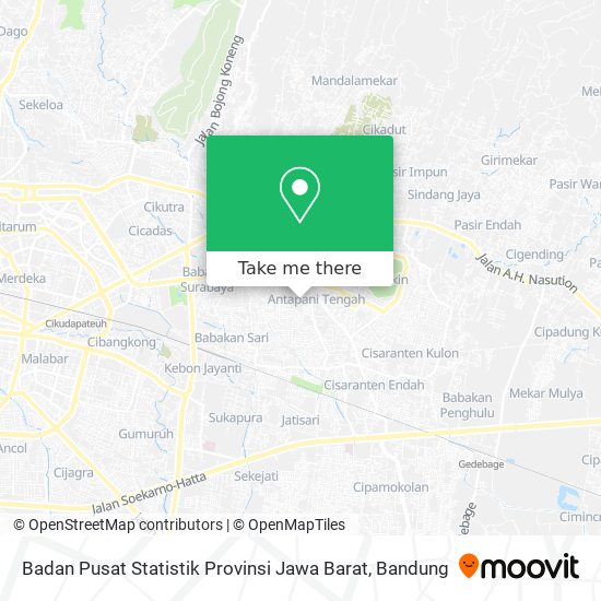 Badan Pusat Statistik Provinsi Jawa Barat map