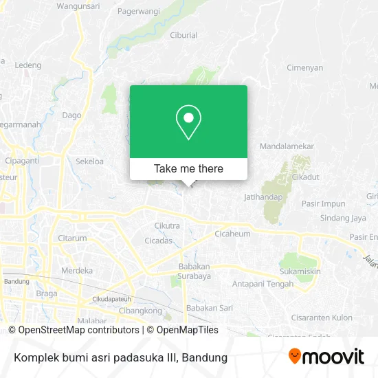 Komplek bumi asri padasuka III map