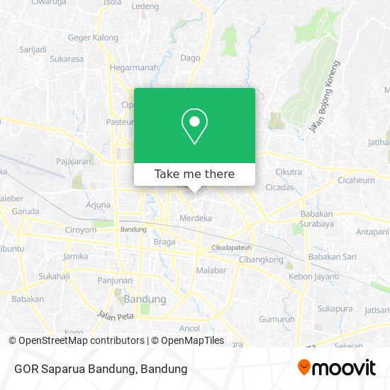 GOR Saparua Bandung map