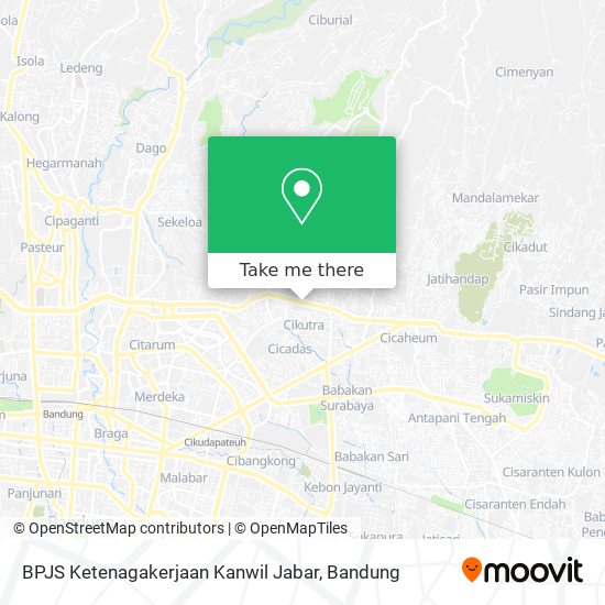 BPJS Ketenagakerjaan Kanwil Jabar map