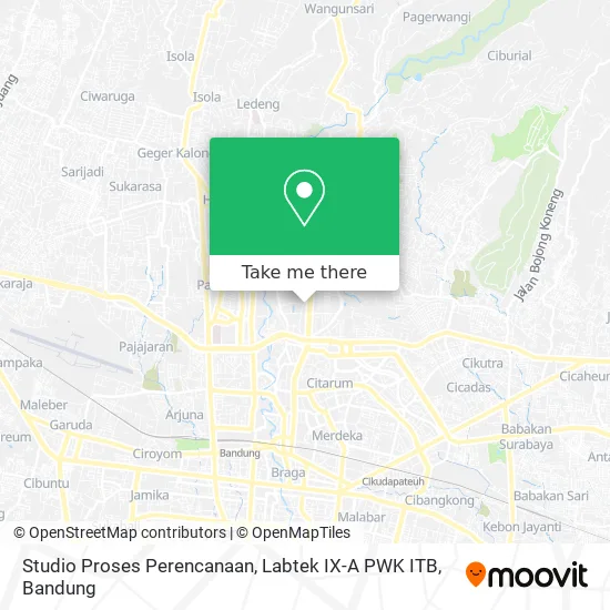 Studio Proses Perencanaan, Labtek IX-A PWK ITB map