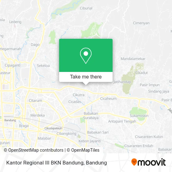 Kantor Regional III BKN Bandung map