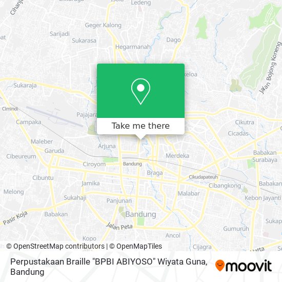 Perpustakaan Braille "BPBI ABIYOSO" Wiyata Guna map