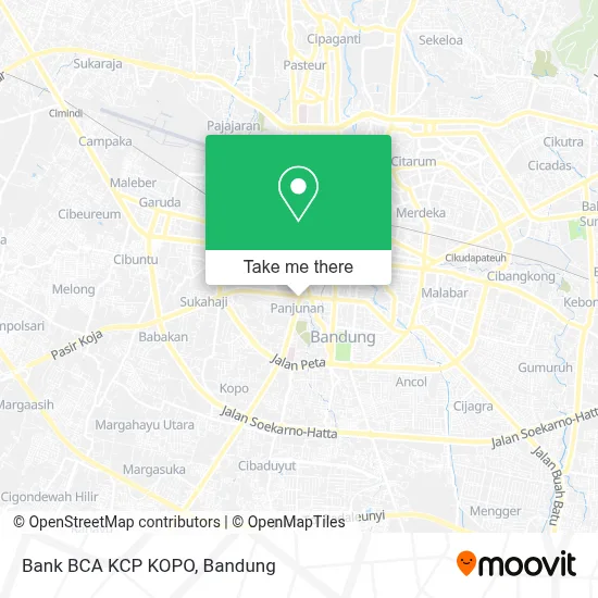 Bank BCA KCP KOPO map