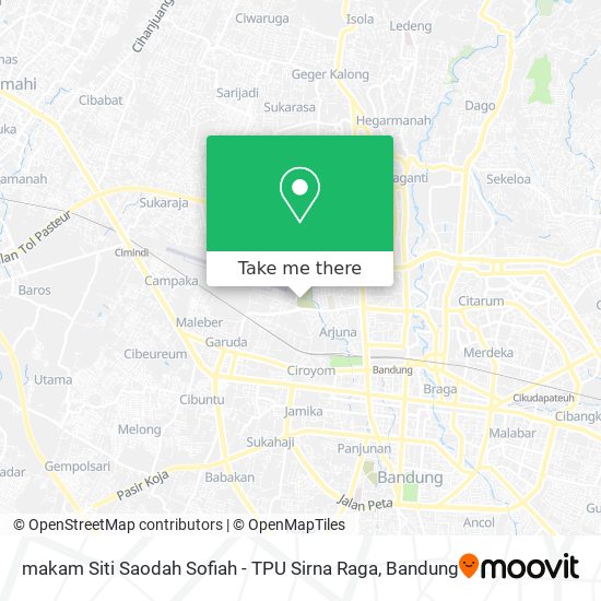 makam Siti  Saodah Sofiah - TPU Sirna Raga map