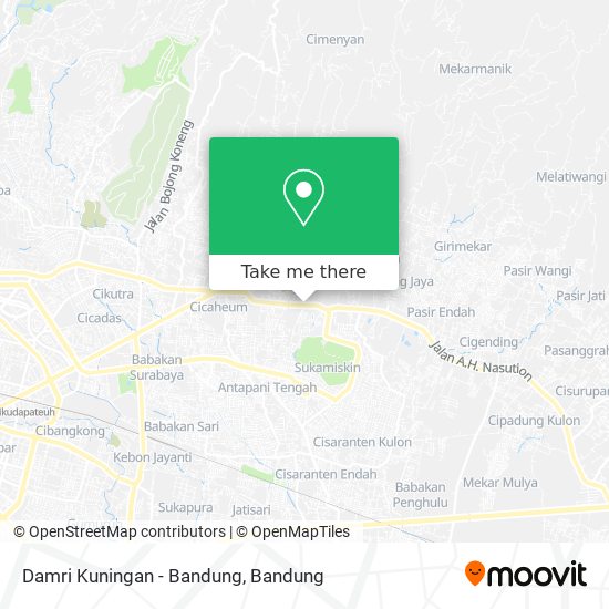 Damri Kuningan - Bandung map