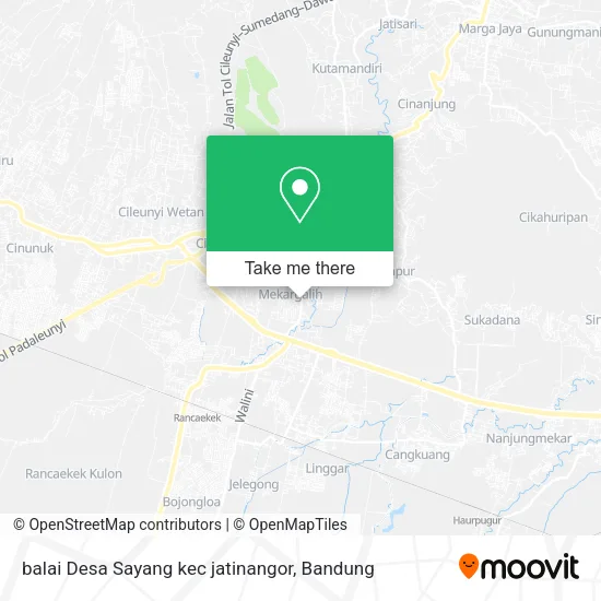 balai Desa Sayang kec jatinangor map