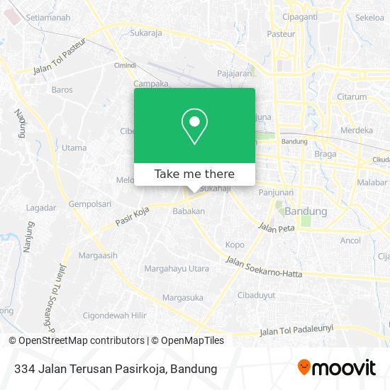 334 Jalan Terusan Pasirkoja map