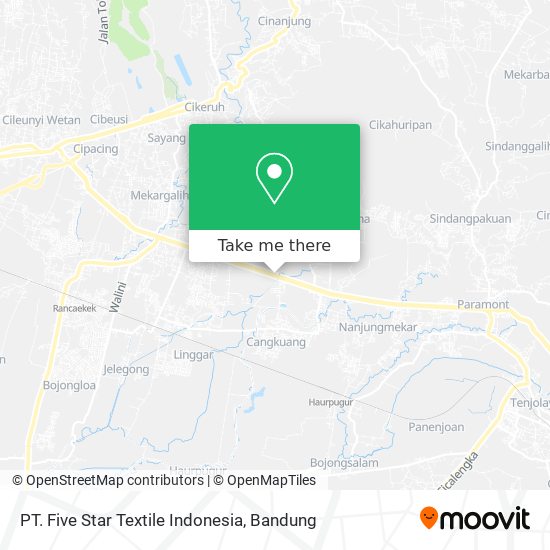 PT. Five Star Textile Indonesia map