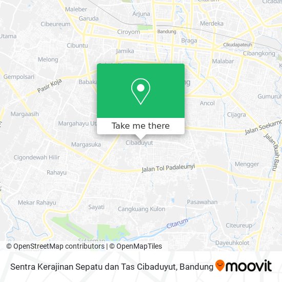 Sentra Kerajinan Sepatu dan Tas Cibaduyut map