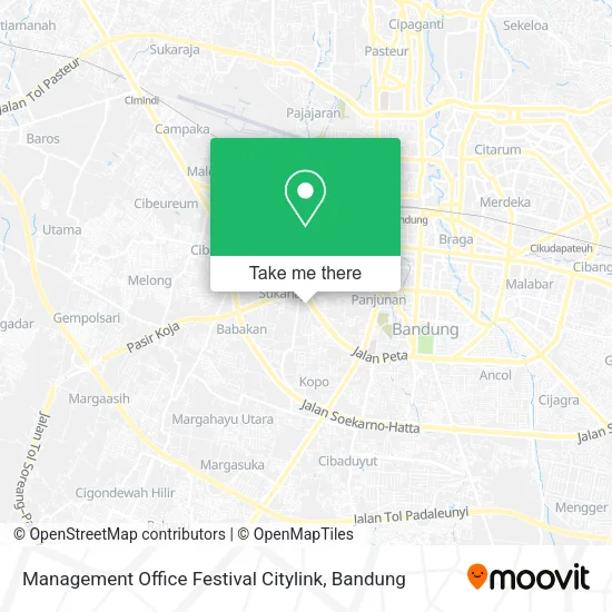 Management Office Festival Citylink map